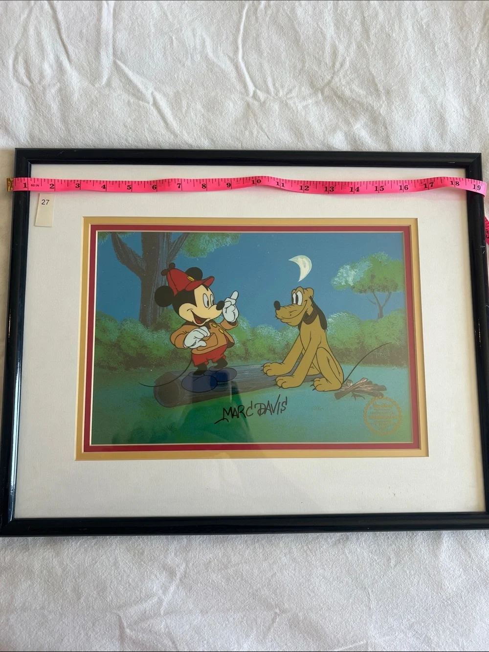 Disney limited edition Mickey & Pluto Framed Print - the pointer Marc Davis